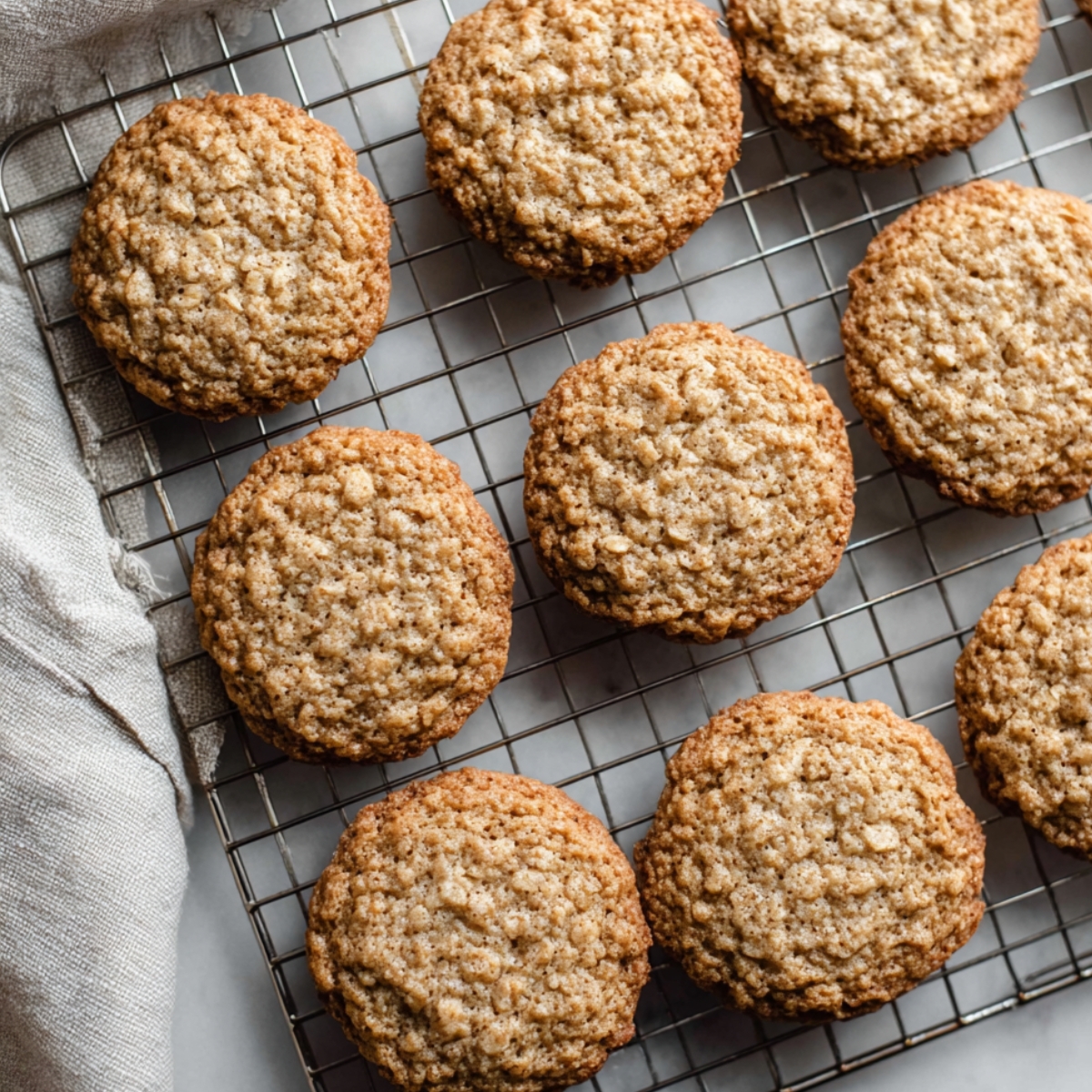 Remove the cookies from the oven and let them cool on the baking sheet for 10 minutes before transferring them to a cooling rack to cool completely.
