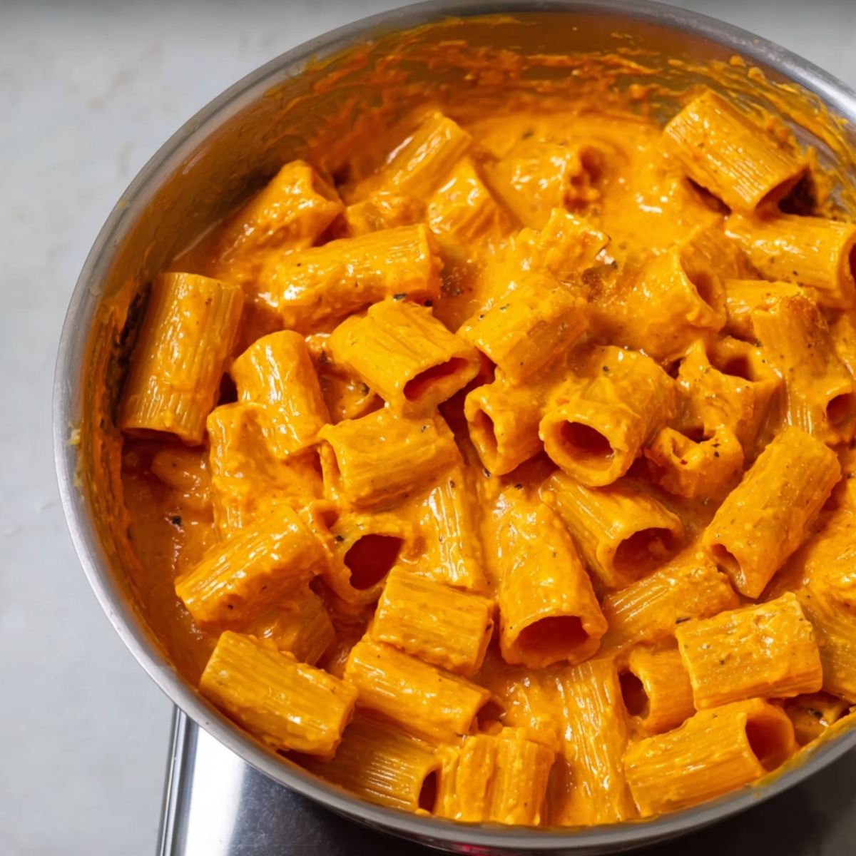 Add your drained pasta to the skillet and toss it around to coat every piece. Sprinkle in the parmesan and start adding the reserved pasta water a little at a time, stirring until the sauce becomes silky and glossy. Let it cook for another minute or two so the flavors can meld together.