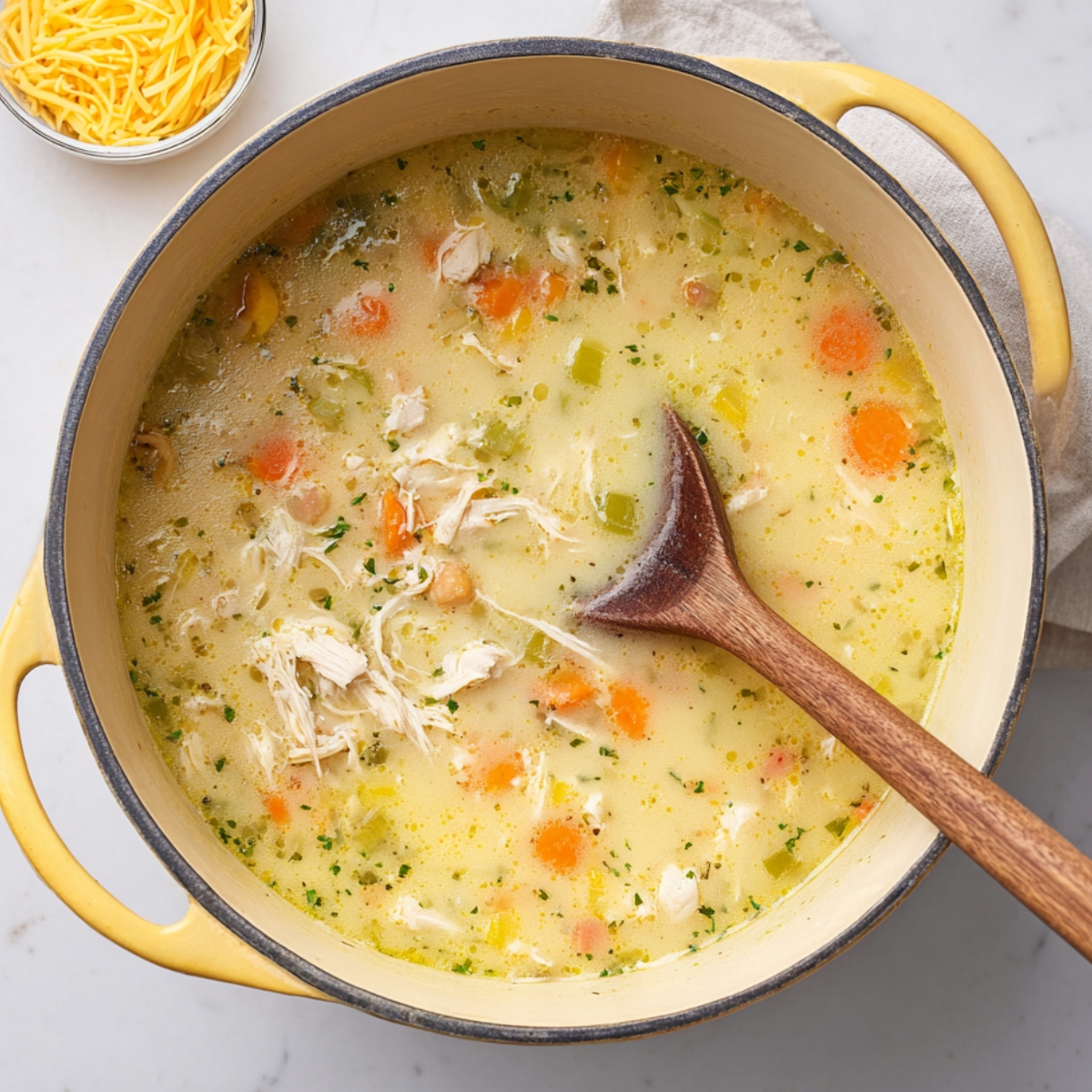 Turn the heat to medium-high and bring the soup to a boil, stirring occasionally. Once it's bubbling, reduce the heat to low and let it simmer for 20 to 25 minutes. The vegetables will soften and all those flavors will come together beautifully.