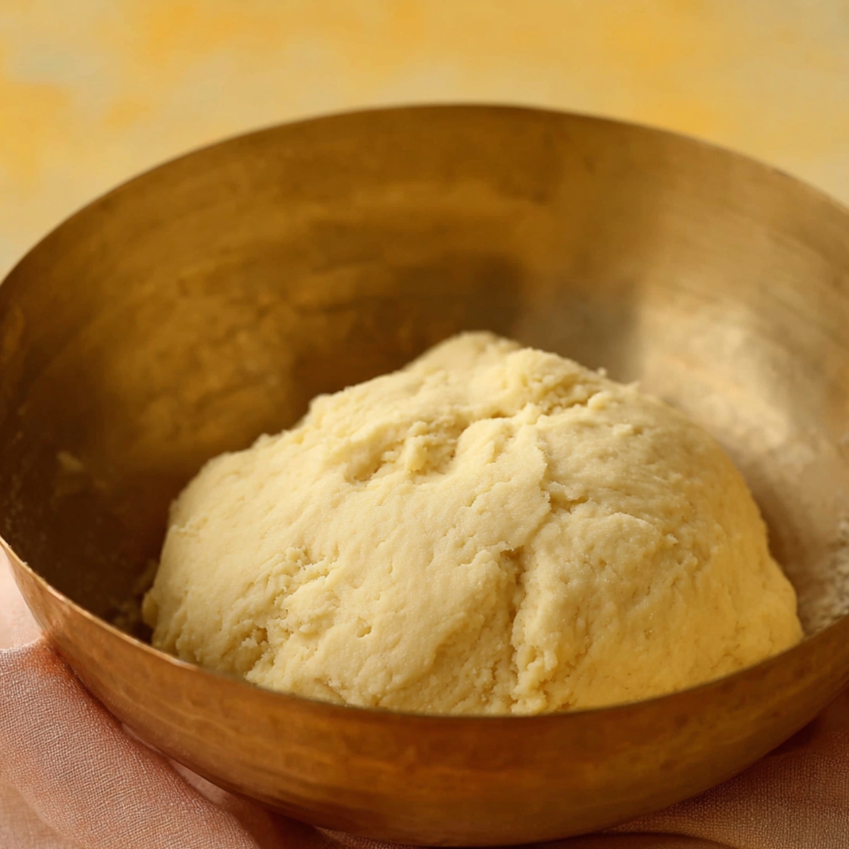 Soft dough being shaped into smooth balls for making Gulab Jamun.